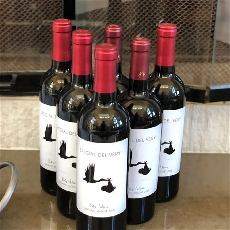 Baby Clothing Labels - custom 10pcs Baby Announcement Wine Bottle
