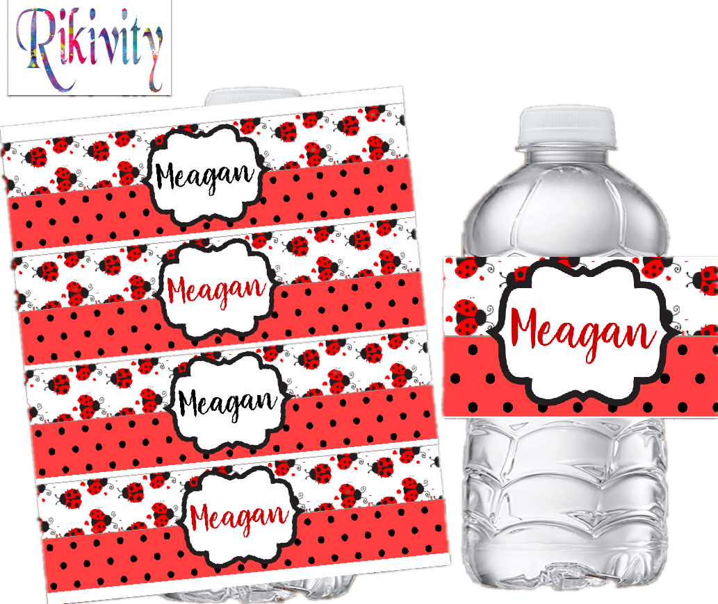 Baby Clothing Labels - Personalised Ladybug Red Polka Dot Water