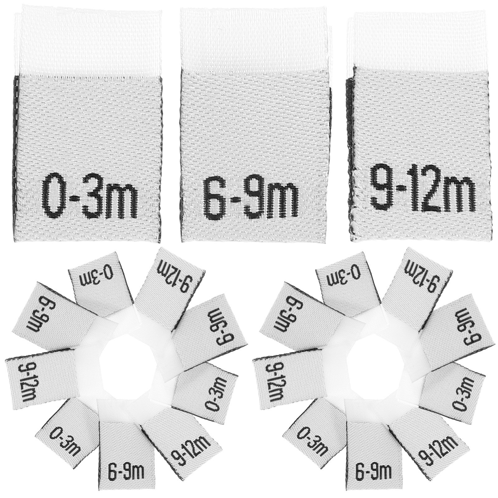 Baby Clothing Labels - 300Pcs Newborn Month Labels Premium Polyester