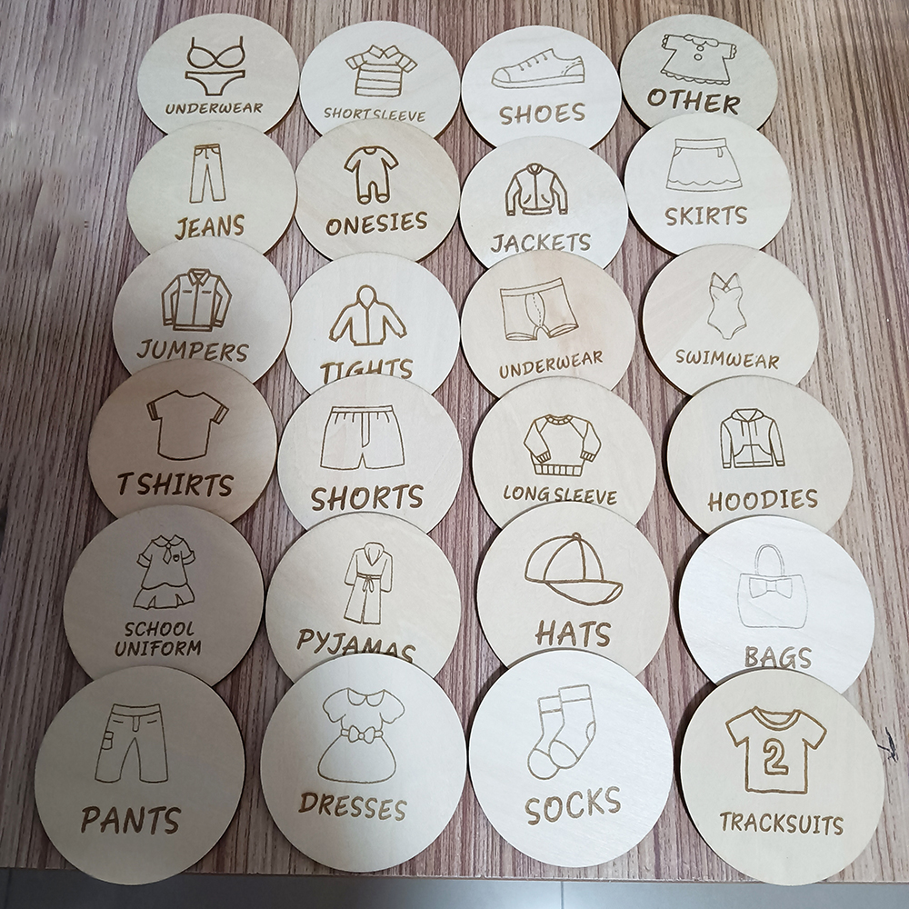 Wooden Wardrobe Labels, Kids C – Baby Clothing Labels Bewertung und Preis