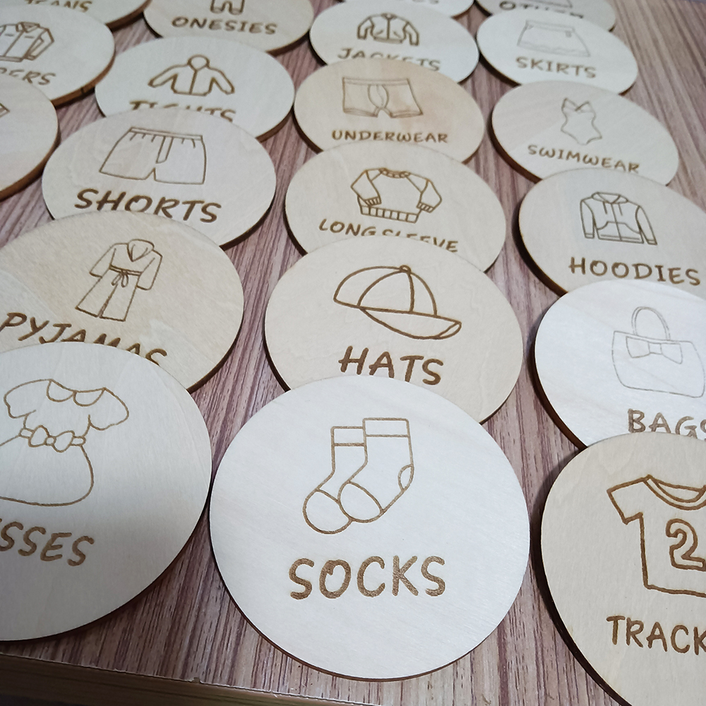 Wooden Wardrobe Labels, Kids C – Baby Clothing Labels Bewertung und Preis