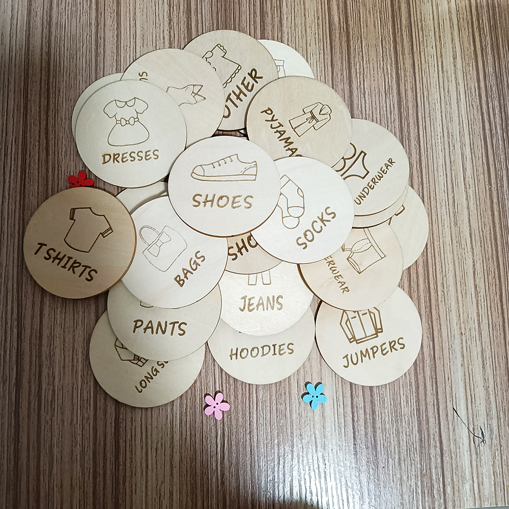 Wooden Wardrobe Labels, Kids C – Baby Clothing Labels Bewertung und Preis