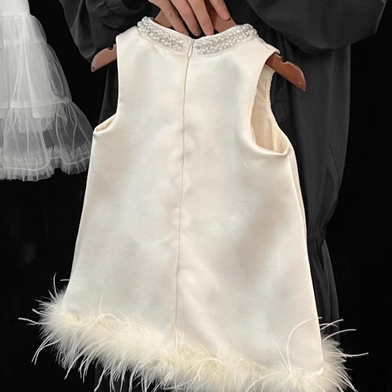 2025 New Girls Satin Feather P – Baby Clothing Accessories Bewertung und Preis