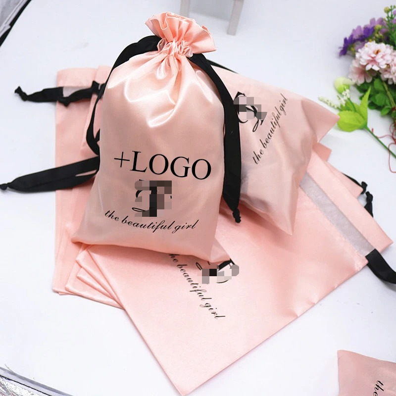 20PCS Baby Pink Silk Satin Pou – Baby Clothing Logo Bewertung und Preis